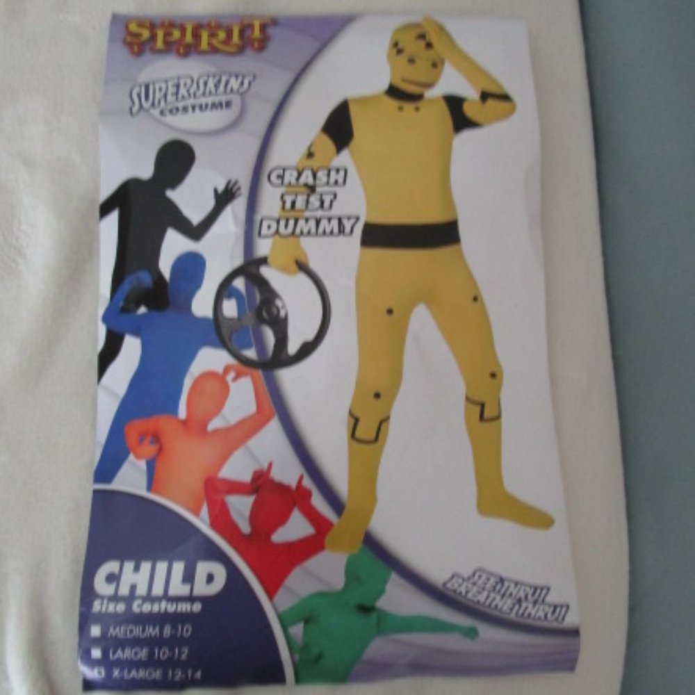 Crash Test Dummy Super Skins Halloween Costume Kids